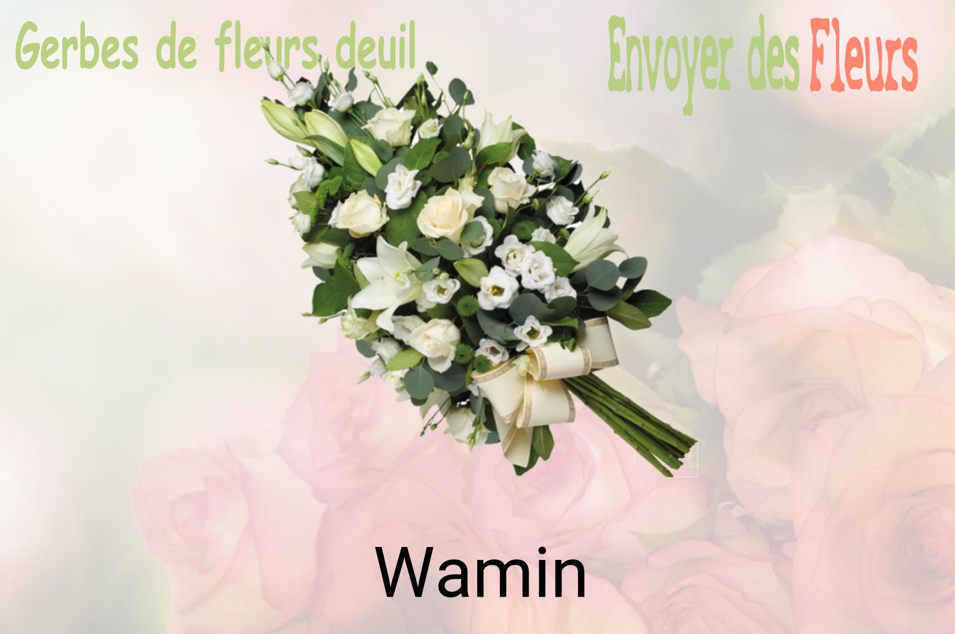 Gerbe de fleurs de deuil livrée à Wamin